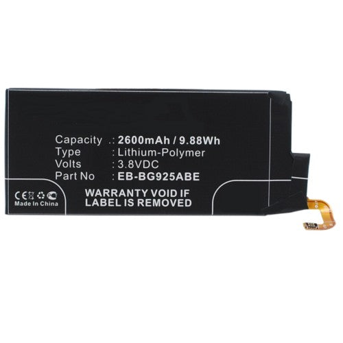 Batteries N Accessories BNA-WB-P4014 Cell Phone Battery - Li-Pol, 3.8, 2600mAh, Ultra High Capacity Battery - Replacement for Samsung EB-BG925ABA, GH43-04420A Battery