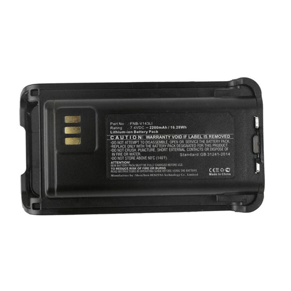 Batteries N Accessories BNA-WB-L13910 2-Way Radio Battery - Li-ion, 7.4V, 2200mAh, Ultra High Capacity - Replacement for Vertex FNB-V143LI Battery