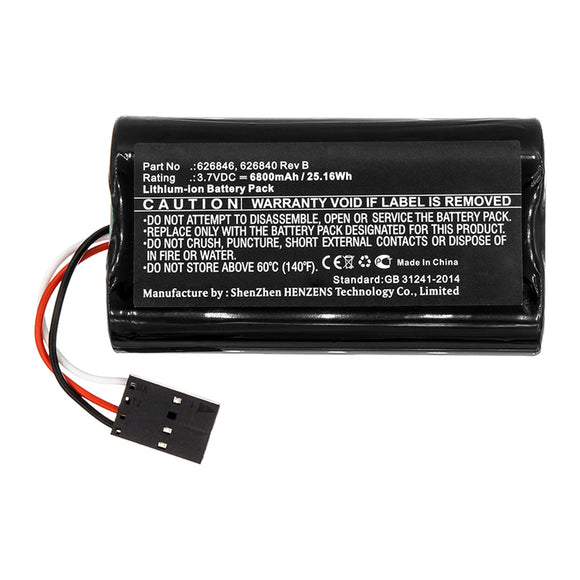 Batteries N Accessories BNA-WB-L14202 Equipment Battery - Li-ion, 3.7V, 6800mAh, Ultra High Capacity - Replacement for YSI 626840 Rev B Battery