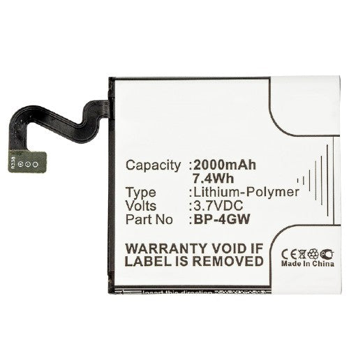 Batteries N Accessories BNA-WB-P3923 Cell Phone Battery - Li-Pol, 3.7, 2000mAh, Ultra High Capacity Battery - Replacement for Nokia BP-4GW Battery