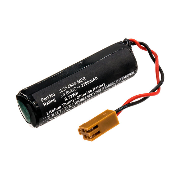 Batteries N Accessories BNA-WB-L15205 PLC Battery - Li-SOCl2, 3.6V, 2700mAh, Ultra High Capacity - Replacement for Mitsubishi LS14500-MER Battery
