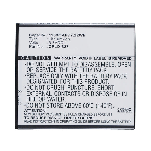 Batteries N Accessories BNA-WB-L10053 Cell Phone Battery - Li-ion, 3.7V, 1950mAh, Ultra High Capacity - Replacement for Coolpad CPLD-327 Battery