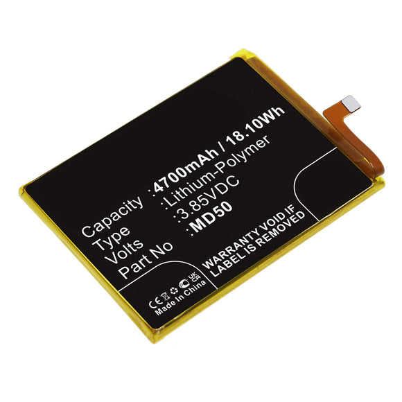 Batteries N Accessories BNA-WB-P17344 Cell Phone Battery - Li-Pol, 3.85V, 4700mAh, Ultra High Capacity - Replacement for Motorola MD50 Battery