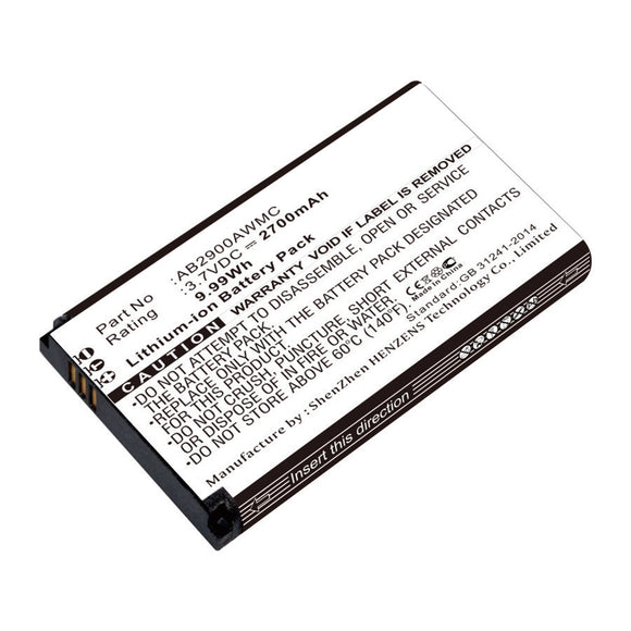 Batteries N Accessories BNA-WB-L16839 Cell Phone Battery - Li-ion, 3.7V, 2700mAh, Ultra High Capacity - Replacement for Philips AB2900AWMC Battery