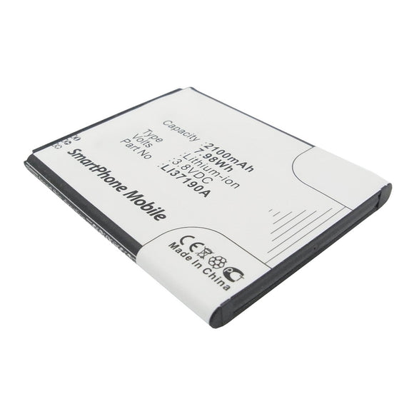 Batteries N Accessories BNA-WB-L11859 Cell Phone Battery - Li-ion, 3.8V, 2100mAh, Ultra High Capacity - Replacement for Hisense LI37190A Battery