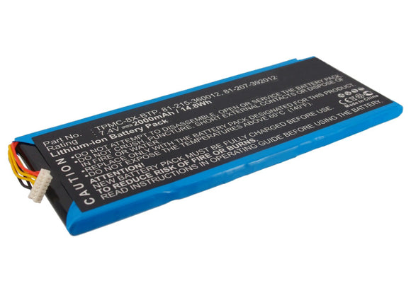 Batteries N Accessories BNA-WB-RLI-015-2 Remote Control Battery - Li-Ion, 7.4V, 2000 mAh, Ultra High Capacity Battery - Replacement for Crestron TPMC-8X-BTP Battery