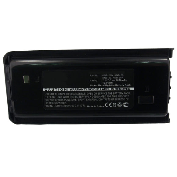 Batteries N Accessories BNA-WB-H8743 2-Way Radio Battery - Ni-MH, 7.2V, 1800mAh, Ultra High Capacity - Replacement for Kenwood KNB-29 Battery