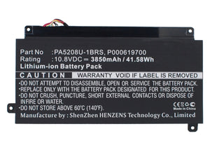 Batteries N Accessories BNA-WB-P4647 Laptops Battery - Li-Pol, 10.8V, 3850 mAh, Ultra High Capacity Battery - Replacement for Toshiba P000619700 Battery