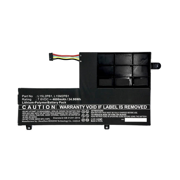 Batteries N Accessories BNA-WB-P12551 Laptop Battery - Li-Pol, 7.6V, 4600mAh, Ultra High Capacity - Replacement for Lenovo L15C2PB1 Battery