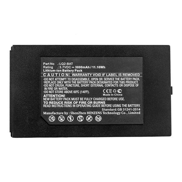 Batteries N Accessories BNA-WB-L14192 Equipment Battery - Li-ion, 3.7V, 3000mAh, Ultra High Capacity - Replacement for Vernier LQ2-BAT Battery
