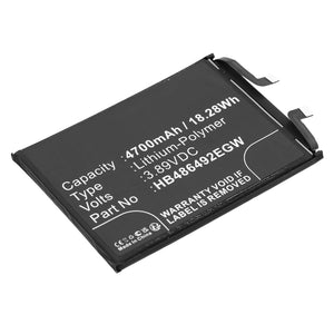 Batteries N Accessories BNA-WB-P18916 Cell Phone Battery - Li-Pol, 3.89V, 4700mAh, Ultra High Capacity - Replacement for Honor HB486492EGW Battery