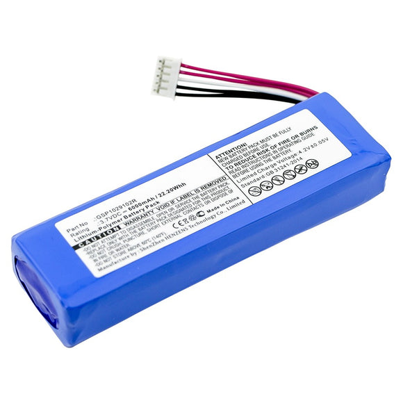 Batteries N Accessories BNA-WB-P1823 Speaker Battery - Li-Pol, 3.7V, 6000 mAh, Ultra High Capacity Battery - Replacement for JBL GSP1029102R Battery