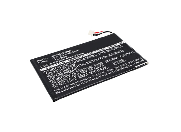 Batteries N Accessories BNA-WB-P5141 Tablets Battery - Li-Pol, 3.7V, 3000 mAh, Ultra High Capacity Battery - Replacement for Blu C1136903300L Battery