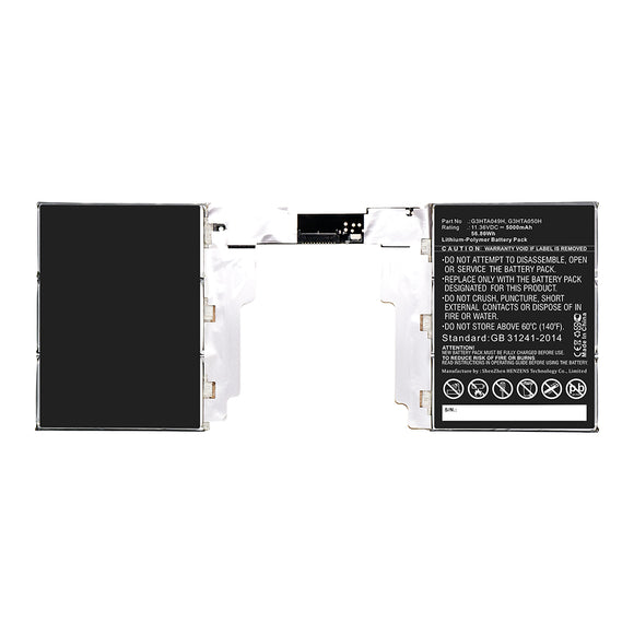 Batteries N Accessories BNA-WB-P15395 Tablet Battery - Li-Pol, 11.36V, 5000mAh, Ultra High Capacity - Replacement for Microsoft G3HTA049H Battery