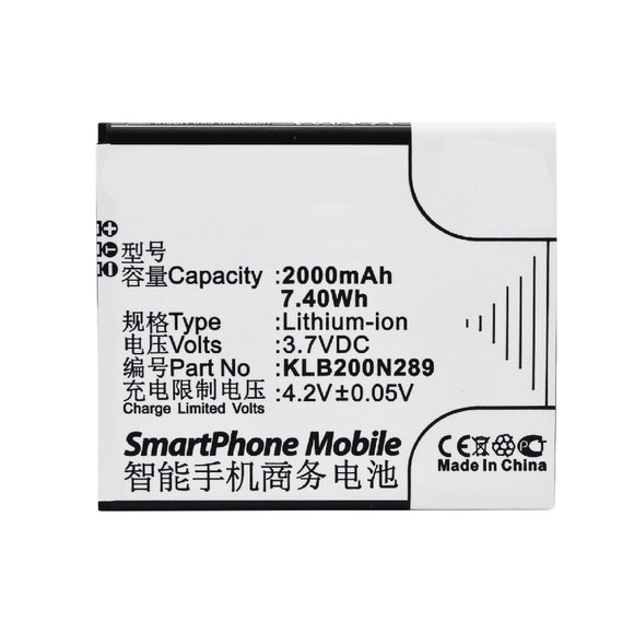 Batteries N Accessories BNA-WB-L3127 Cell Phone Battery - Li-Ion, 3.7V, 2000 mAh, Ultra High Capacity Battery - Replacement for Avvio KLB200N289 Battery