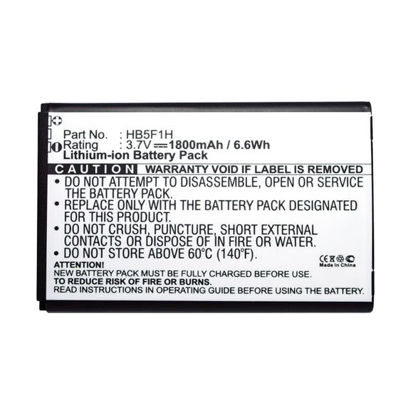 Batteries N Accessories BNA-WB-L15641 Cell Phone Battery - Li-ion, 3.7V, 1800mAh, Ultra High Capacity - Replacement for Huawei HB5F1H Battery