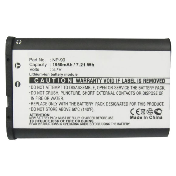 Batteries N Accessories BNA-WB-CANP90 Digital Camera Battery - li-ion, 3.7V, 1950 mAh, Ultra High Capacity Battery - Replacement for Hahnel NP-90 Battery