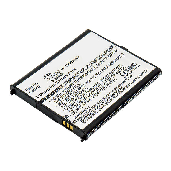 Batteries N Accessories BNA-WB-L11445 Cell Phone Battery - Li-ion, 3.7V, 1600mAh, Ultra High Capacity - Replacement for Fujitsu F28 Battery