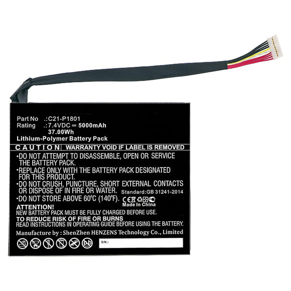 Batteries N Accessories BNA-WB-P10491 Laptop Battery - Li-Pol, 7.4V, 5000mAh, Ultra High Capacity - Replacement for Asus C21-P1801 Battery