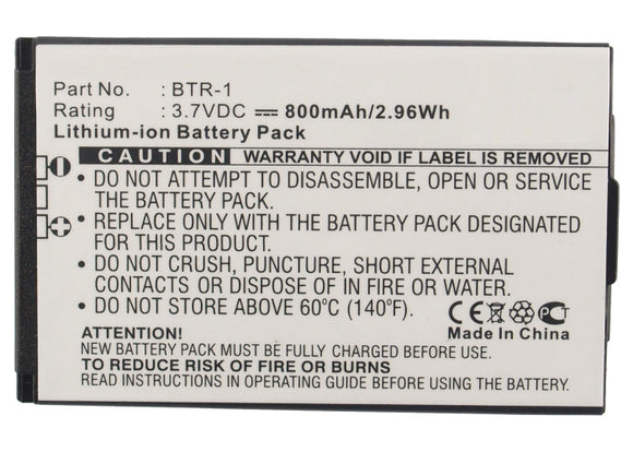 Batteries N Accessories BNA-WB-L3122 Cell Phone Battery - Li-Ion, 3.7V, 800 mAh, Ultra High Capacity Battery - Replacement for Audiovox BTR1 Battery