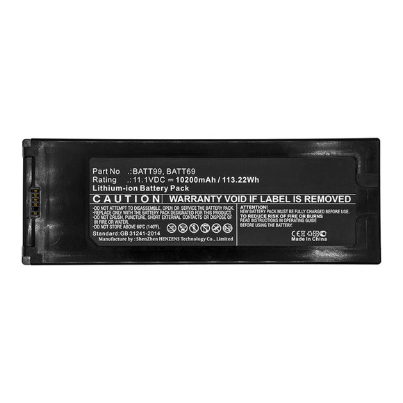Batteries N Accessories BNA-WB-L14247 Medical Battery - Li-ion, 11.1V, 10200mAh, Ultra High Capacity - Replacement for Welch-Allyn BATT69 Battery
