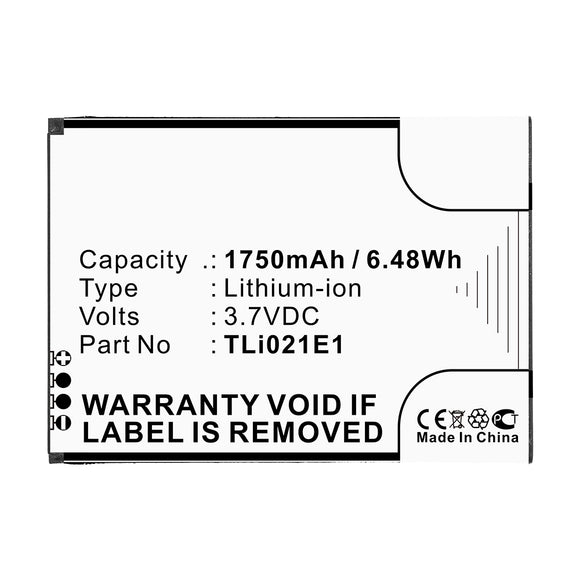Batteries N Accessories BNA-WB-L14474 Cell Phone Battery - Li-ion, 3.7V, 1750mAh, Ultra High Capacity - Replacement for Alcatel CAB2150008C1 Battery