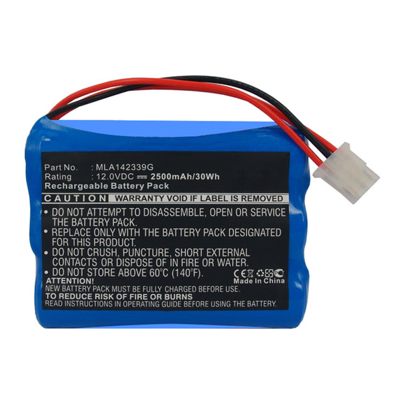 Batteries N Accessories BNA-WB-S16182 Medical Battery - Sealed Lead Acid, 12V, 2500mAh, Ultra High Capacity - Replacement for HP 43120A Battery