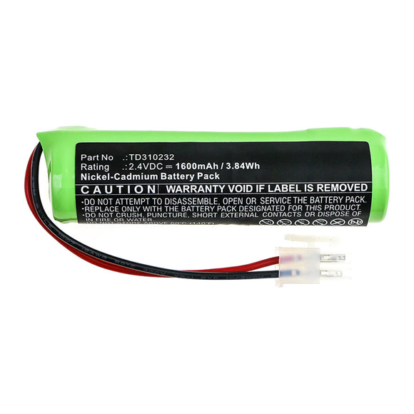Batteries N Accessories BNA-WB-C13331 Emergency Lighting Battery - Ni-CD, 2.4V, 1600mAh, Ultra High Capacity - Replacement for Schneider TD310232 Battery