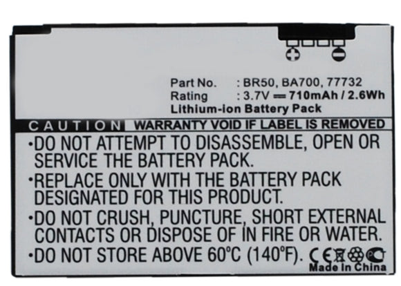 Batteries N Accessories BNA-WB-L3467 Cell Phone Battery - Li-Ion, 3.7V, 710 mAh, Ultra High Capacity Battery - Replacement for Motorola 22320 Battery