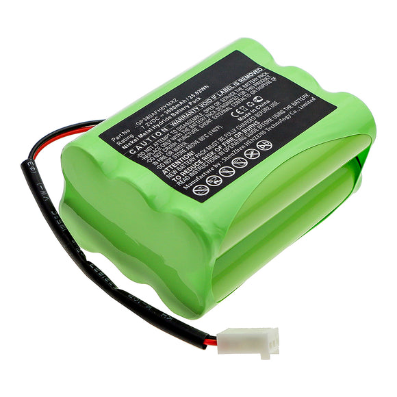 Batteries N Accessories BNA-WB-H14977 Equipment Battery - Ni-MH, 7.2V, 3600mAh, Ultra High Capacity - Replacement for Megalite GP380AFH6YMXZ Battery
