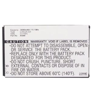 Batteries N Accessories BNA-WB-L8393 Cell Phone Battery - Li-ion, 3.7V, 3000mAh, Ultra High Capacity Battery - Replacement for RUNBO A380 Battery