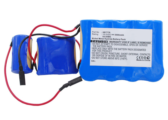 Batteries N Accessories BNA-WB-H8687 Vacuum Cleaners Battery - Ni-MH, 18V, 3000mAh, Ultra High Capacity Battery - Replacement for Euro Pro XBT779 Battery