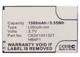 Batteries N Accessories BNA-WB-L3814 Cell Phone Battery - Li-ion, 3.7, 1500mAh, Ultra High Capacity Battery - Replacement for AT&T HB4F1 Battery