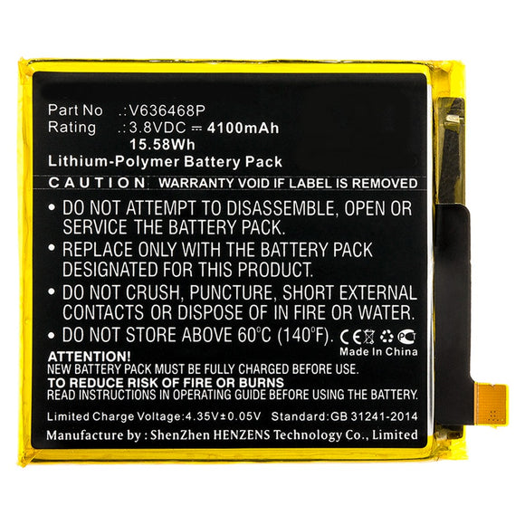Batteries N Accessories BNA-WB-P9983 Cell Phone Battery - Li-Pol, 3.8V, 4100mAh, Ultra High Capacity - Replacement for Blackview V636468P Battery