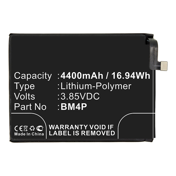 Batteries N Accessories BNA-WB-P14881 Cell Phone Battery - Li-Pol, 3.85V, 4400mAh, Ultra High Capacity - Replacement for Xiaomi BM4P Battery