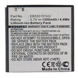 Batteries N Accessories BNA-WB-L12985 Cell Phone Battery - Li-ion, 3.7V, 1200mAh, Ultra High Capacity - Replacement for Samsung EB535151VU Battery