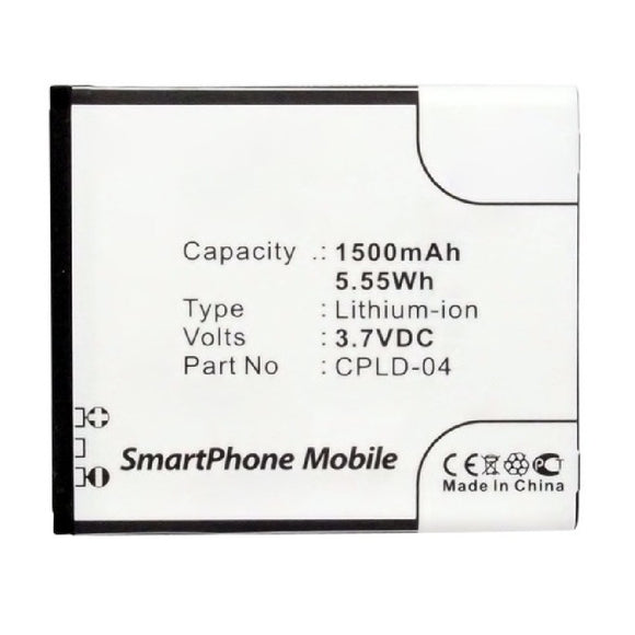 Batteries N Accessories BNA-WB-L10064 Cell Phone Battery - Li-ion, 3.7V, 1500mAh, Ultra High Capacity - Replacement for Coolpad CPLD-04 Battery