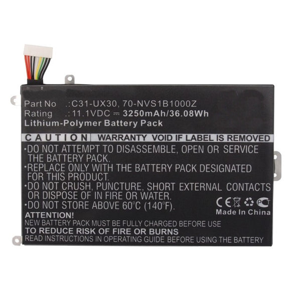 Batteries N Accessories BNA-WB-P10515 Laptop Battery - Li-Pol, 11.1V, 3250mAh, Ultra High Capacity - Replacement for Asus C31-UX30 Battery