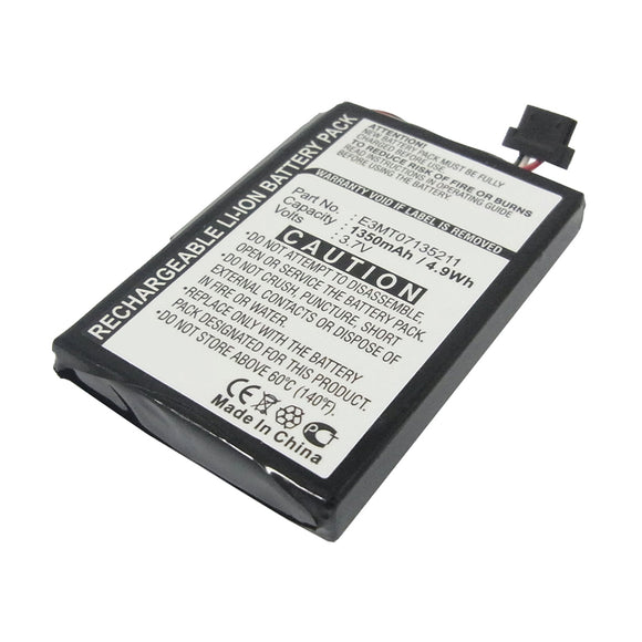 Batteries N Accessories BNA-WB-L12444 GPS Battery - Li-ion, 3.7V, 1350mAh, Ultra High Capacity - Replacement for Navman E3MT07135211 Battery
