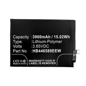 Batteries N Accessories BNA-WB-P12003 Cell Phone Battery - Li-Pol, 3.85V, 3900mAh, Ultra High Capacity - Replacement for Huawei HB446589EEW Battery