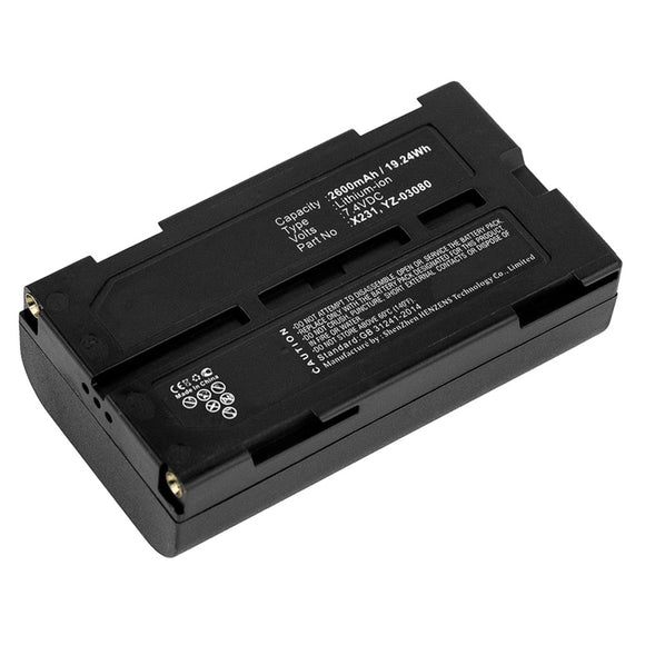 Batteries N Accessories BNA-WB-L9443 Medical Battery - Li-ion, 7.4V, 2600mAh, Ultra High Capacity - Replacement for Nihon Kohden X231 Battery