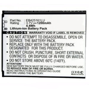 Batteries N Accessories BNA-WB-L3985 Cell Phone Battery - Li-ion, 3.7, 1200mAh, Ultra High Capacity Battery - Replacement for Samsung EB425161LA, EB425161LU Battery