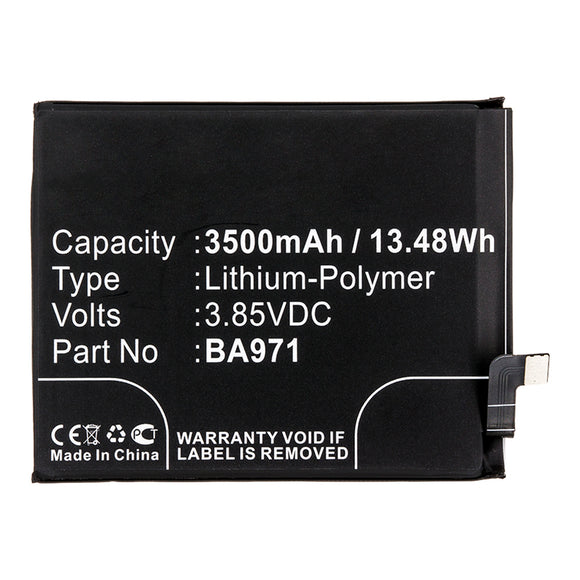 Batteries N Accessories BNA-WB-P14538 Cell Phone Battery - Li-Pol, 3.85V, 3500mAh, Ultra High Capacity - Replacement for MeiZu BA971 Battery