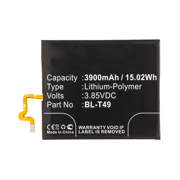 Batteries N Accessories BNA-WB-P12323 Cell Phone Battery - Li-Pol, 3.85V, 3900mAh, Ultra High Capacity - Replacement for LG BL-T49 Battery