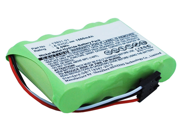 Batteries N Accessories BNA-WB-H1923 Credit Card Reader Battery - Ni-MH, 6V, 1500 mAh, Ultra High Capacity Battery - Replacement for VeriFone 13931-01 Battery