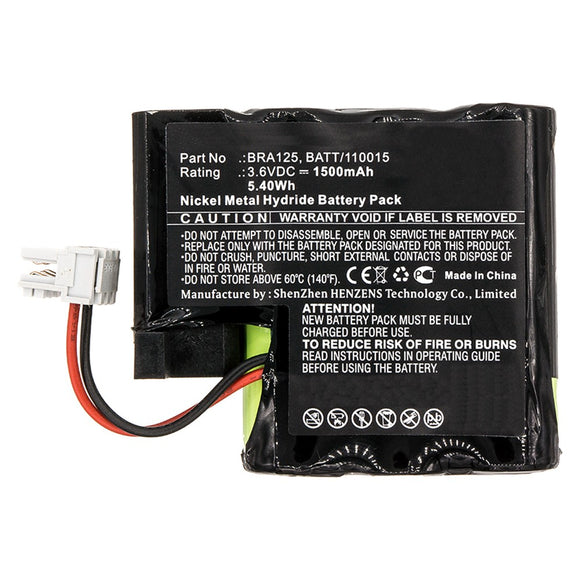 Batteries N Accessories BNA-WB-H10795 Medical Battery - Ni-MH, 3.6V, 1500mAh, Ultra High Capacity - Replacement for B.braun BRA125 Battery