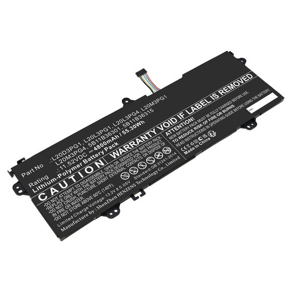 Batteries N Accessories BNA-WB-L18064 Laptop Battery - Li-Pol, 11.52V, 4800mAh, Ultra High Capacity - Replacement for Lenovo L20D3PG1 Battery