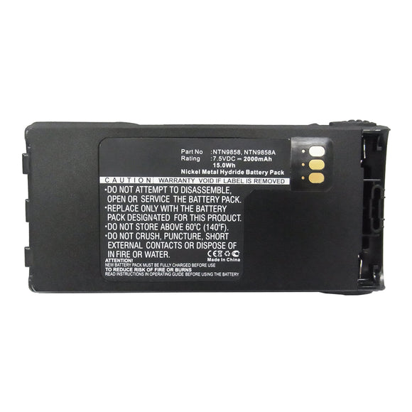 Batteries N Accessories BNA-WB-H16335 2-Way Radio Battery - Ni-MH, 7.5V, 2000mAh, Ultra High Capacity - Replacement for Motorola HNN9815 Battery