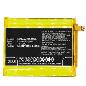 Batteries N Accessories BNA-WB-P8440 Cell Phone Battery - Li-Pol, 3.85V, 3950mAh, Ultra High Capacity Battery - Replacement for ZTE Li3940T44P8H846748 Battery