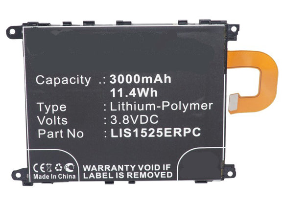 Batteries N Accessories BNA-WB-P4041 Cell Phone Battery - Li-Pol, 3.8, 3000mAh, Ultra High Capacity Battery - Replacement for Sony Ericsson 1588-4170, AGPB011-A001, LIS1525ERPC Battery